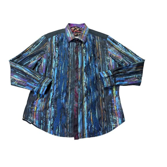 Robert Graham Limited Edition Shirt Kathleens Blues Embroidery Ocean Surf 2XL - Picture 2 of 8